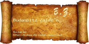 Budaspitz Zalán névjegykártya